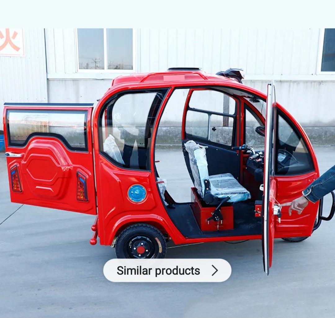 Electric Tricycle Full enclose convertibles for adults, large space
